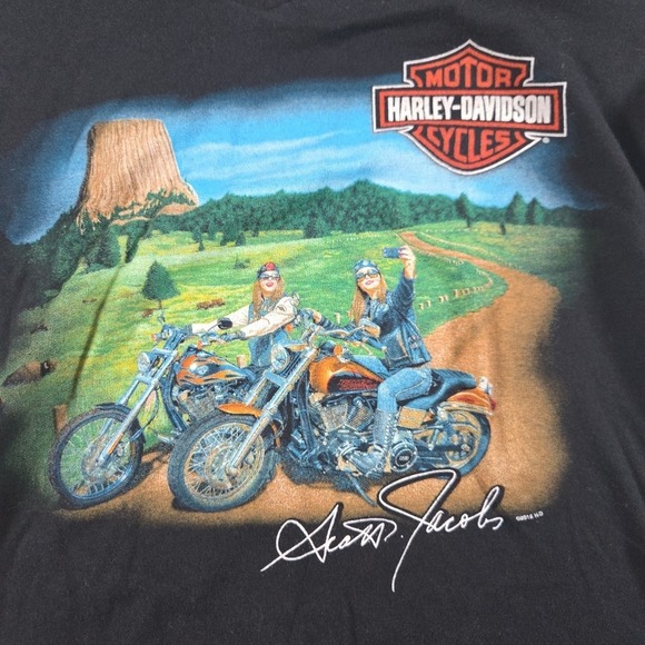 HARLEY DAVIDSON T-Shirt Scott Jacobs Limited Edition Graphics Women's Medium - Picture 2 of 8